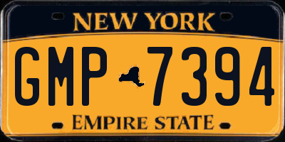 NY license plate GMP7394