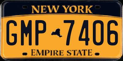 NY license plate GMP7406