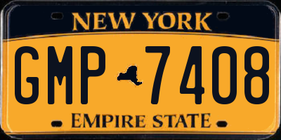 NY license plate GMP7408
