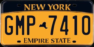 NY license plate GMP7410