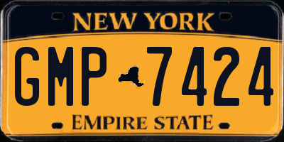 NY license plate GMP7424