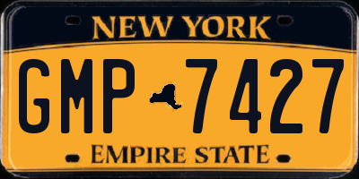 NY license plate GMP7427