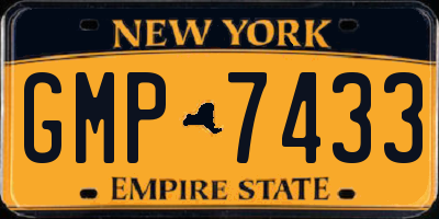 NY license plate GMP7433
