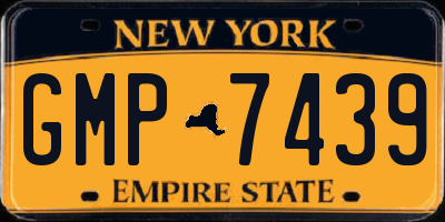 NY license plate GMP7439