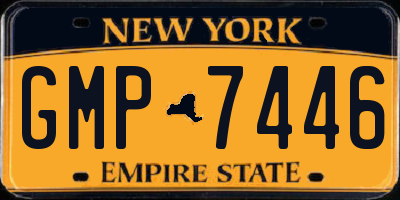 NY license plate GMP7446