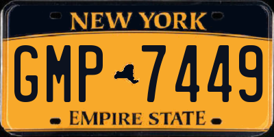 NY license plate GMP7449