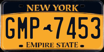 NY license plate GMP7453