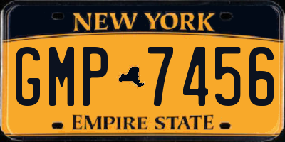 NY license plate GMP7456