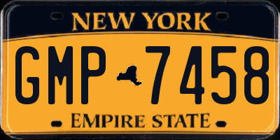 NY license plate GMP7458