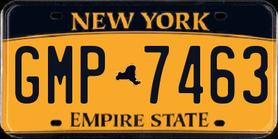 NY license plate GMP7463