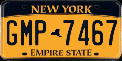 NY license plate GMP7467