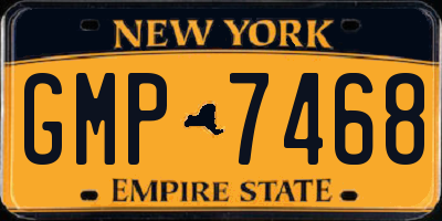 NY license plate GMP7468