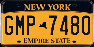 NY license plate GMP7480