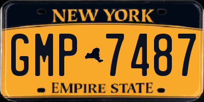 NY license plate GMP7487