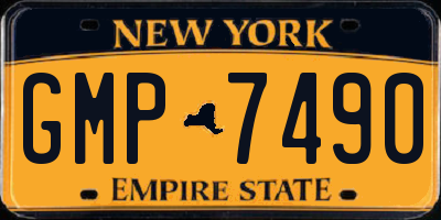NY license plate GMP7490