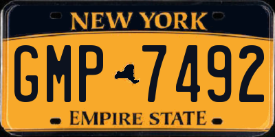 NY license plate GMP7492