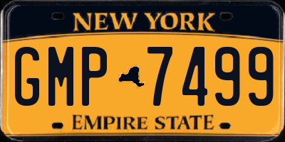NY license plate GMP7499