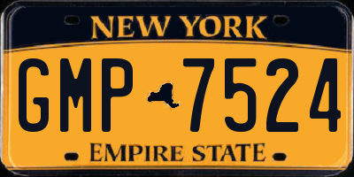 NY license plate GMP7524