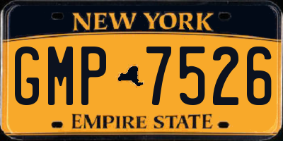 NY license plate GMP7526