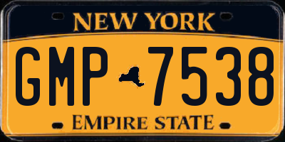 NY license plate GMP7538