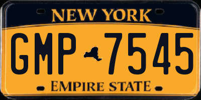 NY license plate GMP7545