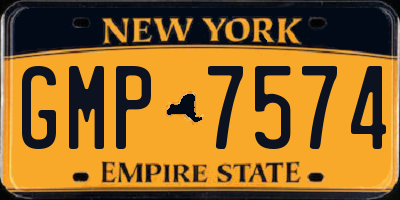 NY license plate GMP7574
