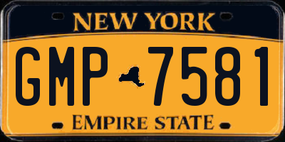 NY license plate GMP7581