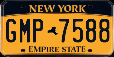 NY license plate GMP7588