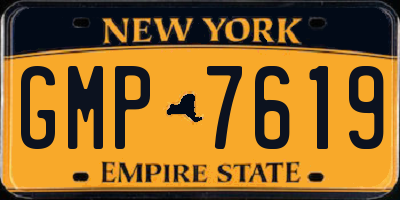 NY license plate GMP7619