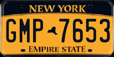 NY license plate GMP7653