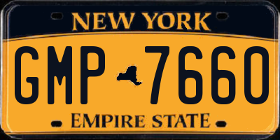 NY license plate GMP7660