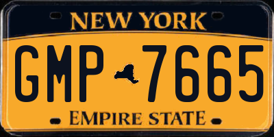 NY license plate GMP7665