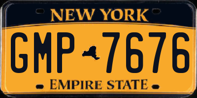 NY license plate GMP7676