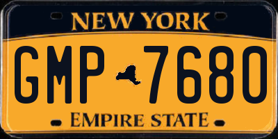 NY license plate GMP7680