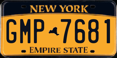 NY license plate GMP7681