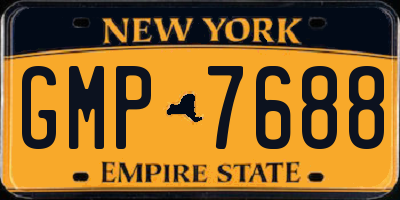 NY license plate GMP7688