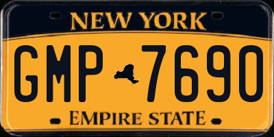 NY license plate GMP7690