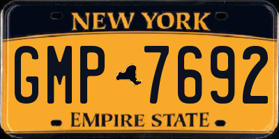 NY license plate GMP7692
