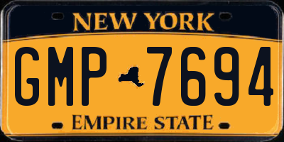 NY license plate GMP7694