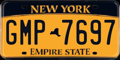 NY license plate GMP7697