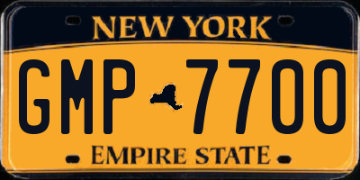NY license plate GMP7700