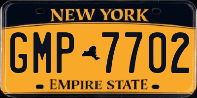 NY license plate GMP7702
