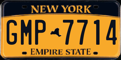 NY license plate GMP7714