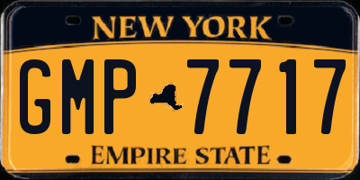 NY license plate GMP7717