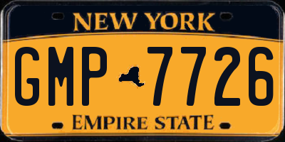NY license plate GMP7726