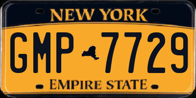 NY license plate GMP7729