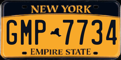 NY license plate GMP7734