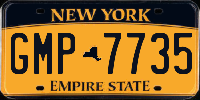 NY license plate GMP7735