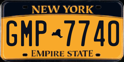 NY license plate GMP7740