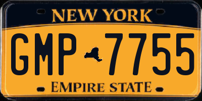 NY license plate GMP7755